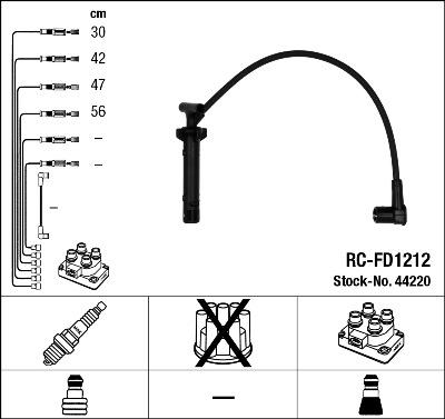NGK 44220 - Комплект проводов зажигания autodnr.net