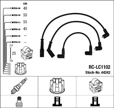 NGK 44242 - Комплект проводов зажигания avtokuzovplus.com.ua