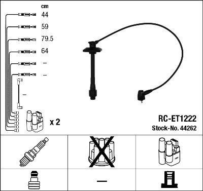 NGK 44262 - Комплект проводов зажигания avtokuzovplus.com.ua