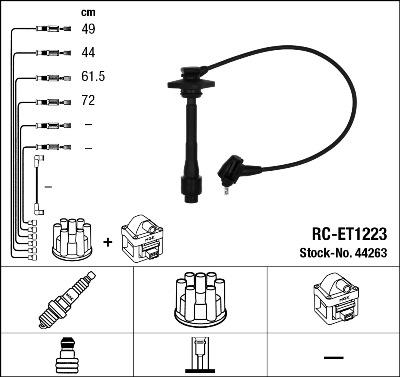 NGK 44263 - Комплект проводов зажигания autodnr.net