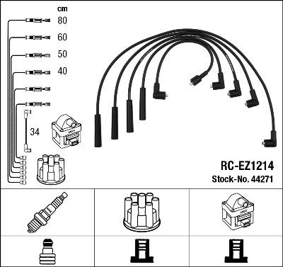 NGK 44271 - Комплект проводов зажигания autodnr.net