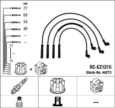 NGK 44273 - Комплект проводов зажигания avtokuzovplus.com.ua