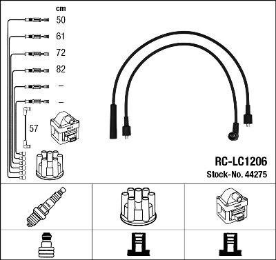 NGK 44275 - Комплект проводов зажигания autodnr.net