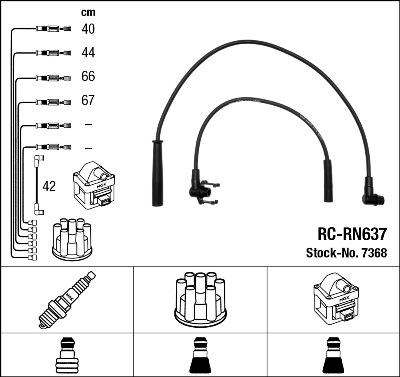 NGK 7368 - Комплект проводов зажигания autodnr.net