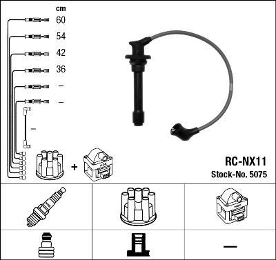 NGK 5075 - Комплект проводів запалювання autocars.com.ua