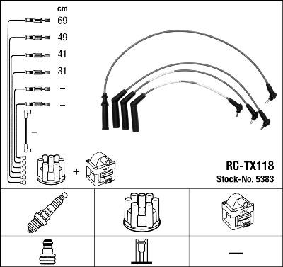 NGK 5383 - Комплект проводов зажигания avtokuzovplus.com.ua