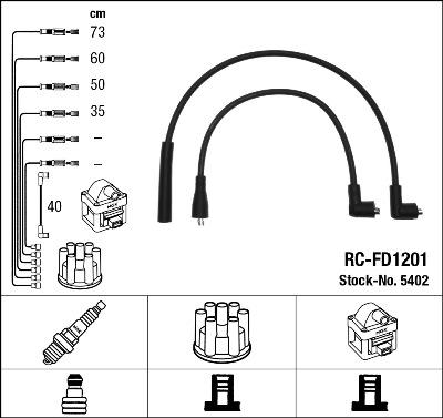 NGK 5402 - Комплект проводов зажигания autodnr.net