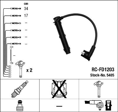 NGK 5405 - Комплект проводов зажигания autodnr.net