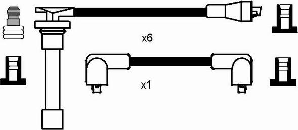 NGK 5406 - Комплект проводів запалювання autocars.com.ua