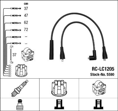 NGK 5590 - Комплект проводов зажигания avtokuzovplus.com.ua