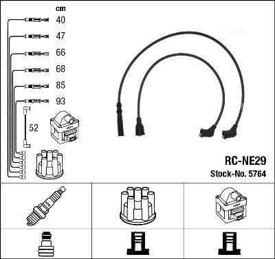 NGK 5764 - Комплект проводів запалювання autocars.com.ua