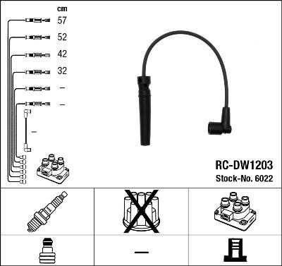 NGK 6022 - Комплект проводов зажигания autodnr.net