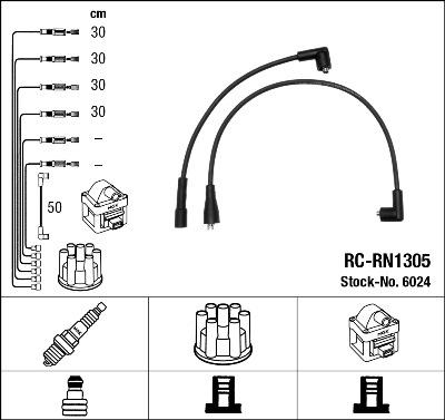 NGK 6024 - Комплект проводов зажигания avtokuzovplus.com.ua