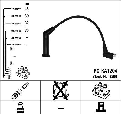 NGK 6299 - Комплект проводов зажигания autodnr.net