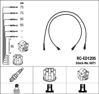 NGK 6871 - Комплект проводов зажигания avtokuzovplus.com.ua