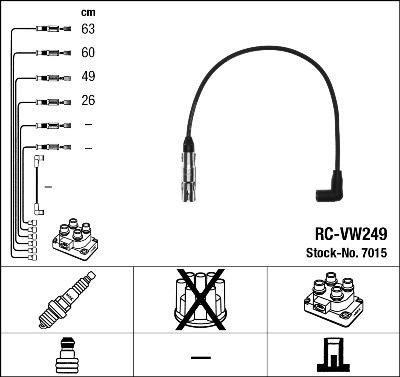 NGK 7015 - Комплект проводов зажигания autodnr.net