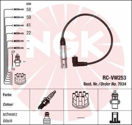 NGK 7034 - Комплект проводів запалювання autocars.com.ua