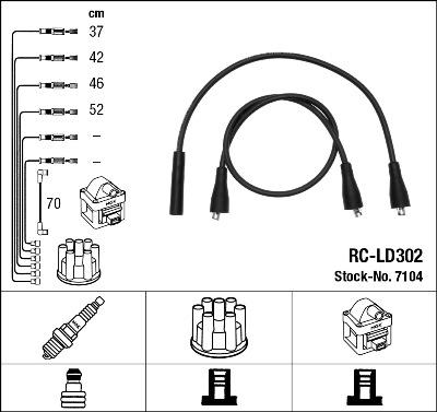 NGK 7104 - Комплект в-в проводов RC-LD302 autodnr.net