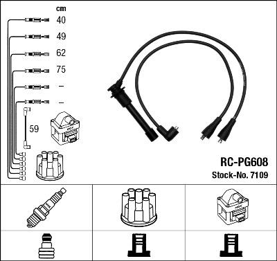 NGK 7109 - Комплект проводів запалювання autocars.com.ua