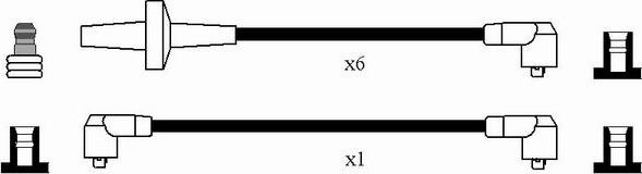 NGK 7116 - Комплект проводів запалювання autocars.com.ua
