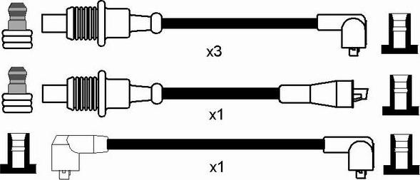 NGK 7156 - Комплект проводів запалювання autocars.com.ua