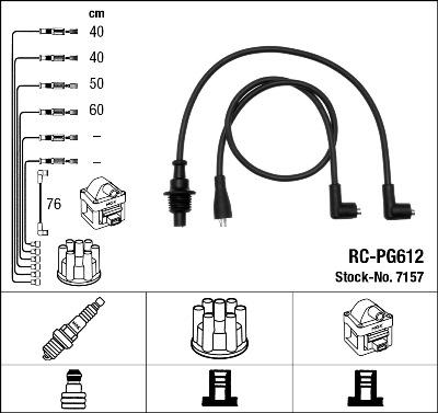 NGK 7157 - Комплект проводов зажигания avtokuzovplus.com.ua