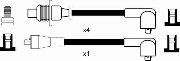 NGK 7157 - Комплект проводів запалювання autocars.com.ua
