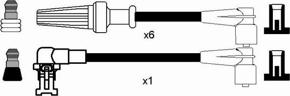 NGK 7183 - Комплект проводів запалювання autocars.com.ua
