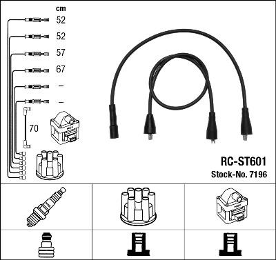 NGK 7196 - Комплект проводов зажигания avtokuzovplus.com.ua