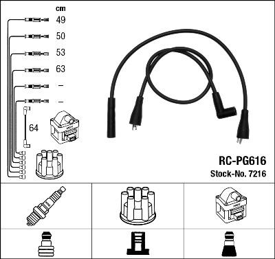 NGK 7216 - Комплект проводов зажигания avtokuzovplus.com.ua