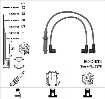 NGK 7276 - Комплект проводов зажигания avtokuzovplus.com.ua