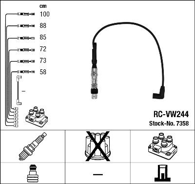 NGK 7358 - Комплект проводов зажигания autodnr.net