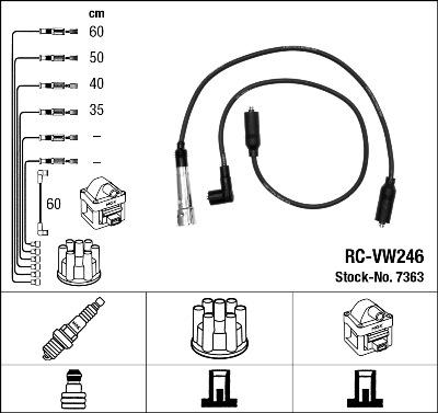 NGK 7363 - Комплект проводов зажигания autodnr.net