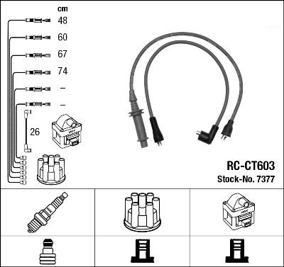 NGK 7377 - Комплект проводов зажигания avtokuzovplus.com.ua