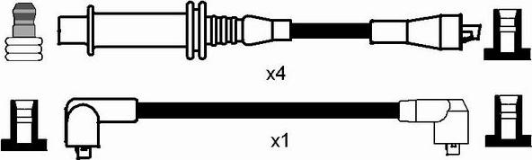 NGK 7377 - Комплект проводів запалювання autocars.com.ua