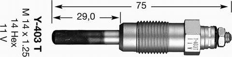 NGK 7494 - Свеча накаливания autodnr.net