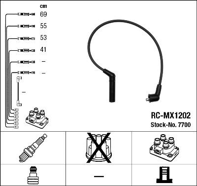 NGK 7700 - Комплект проводов зажигания autodnr.net