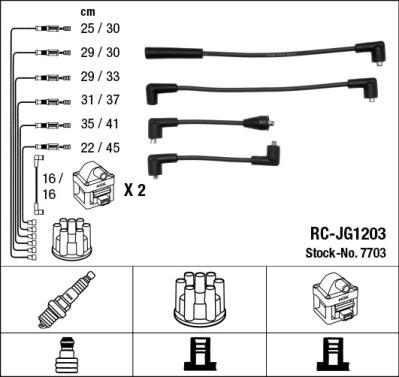 NGK 7703 - Комплект проводов зажигания avtokuzovplus.com.ua