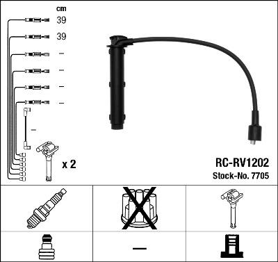 NGK 7705 - Комплект проводов зажигания autodnr.net