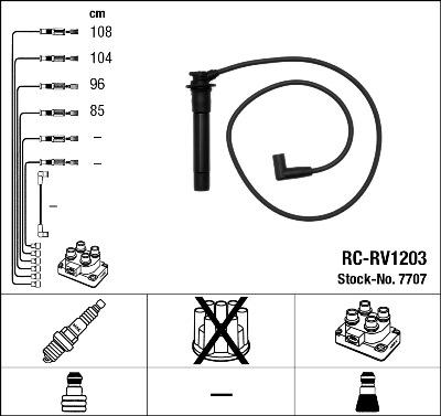 NGK 7707 - Комплект проводов зажигания avtokuzovplus.com.ua