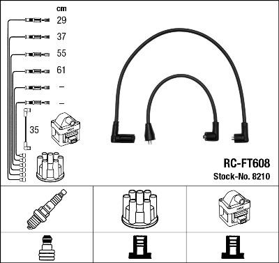 NGK 8210 - Комплект проводов зажигания avtokuzovplus.com.ua