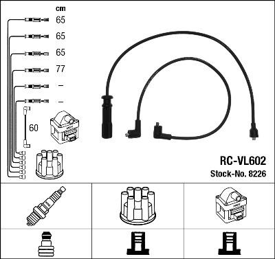 NGK 8226 - Комплект проводов зажигания avtokuzovplus.com.ua