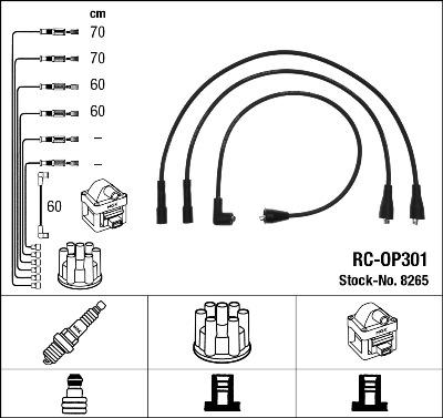 NGK 8265 - Комплект проводів запалювання autocars.com.ua