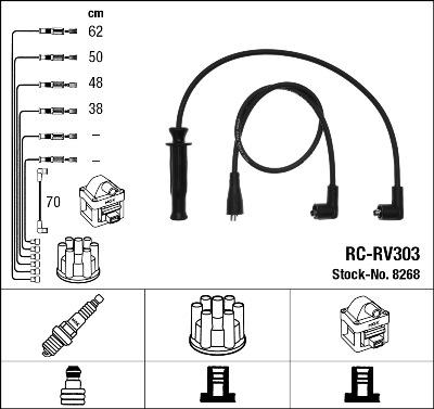 NGK 8268 - Комплект проводов зажигания autodnr.net