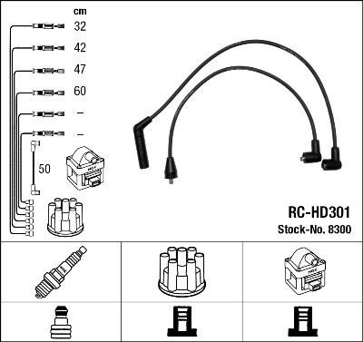 NGK 8300 - Комплект проводов зажигания autodnr.net