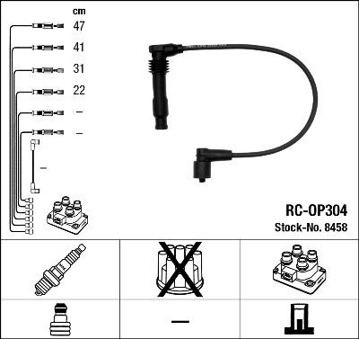 NGK 8458 - Комплект проводів запалювання autocars.com.ua