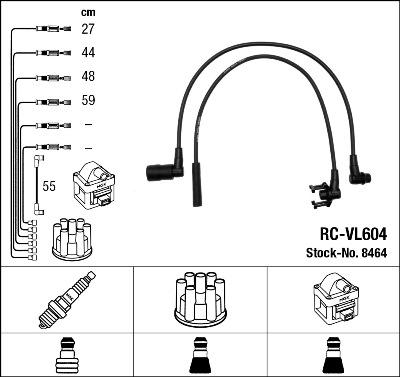 NGK 8464 - Комплект проводов зажигания avtokuzovplus.com.ua