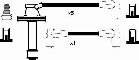 NGK 8468 - Комплект проводів запалювання autocars.com.ua