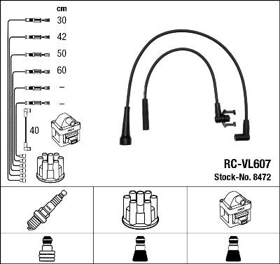 NGK 8472 - Комплект проводов зажигания avtokuzovplus.com.ua