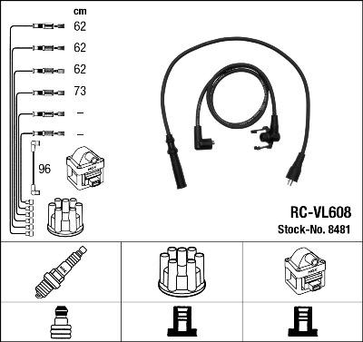 NGK 8481 - Комплект проводов зажигания avtokuzovplus.com.ua